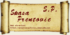 Spasa Prentović vizit kartica